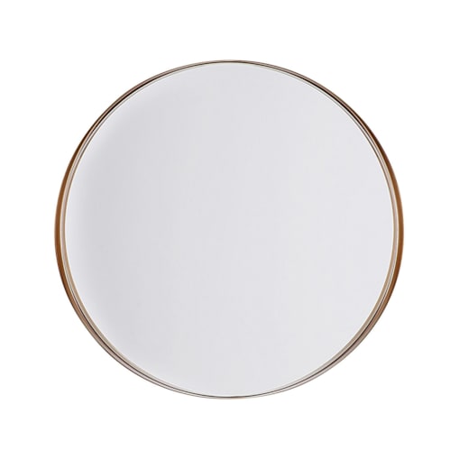 Metalowe okrągłe lustro ścienne ø 40 cm miedziane PINEY