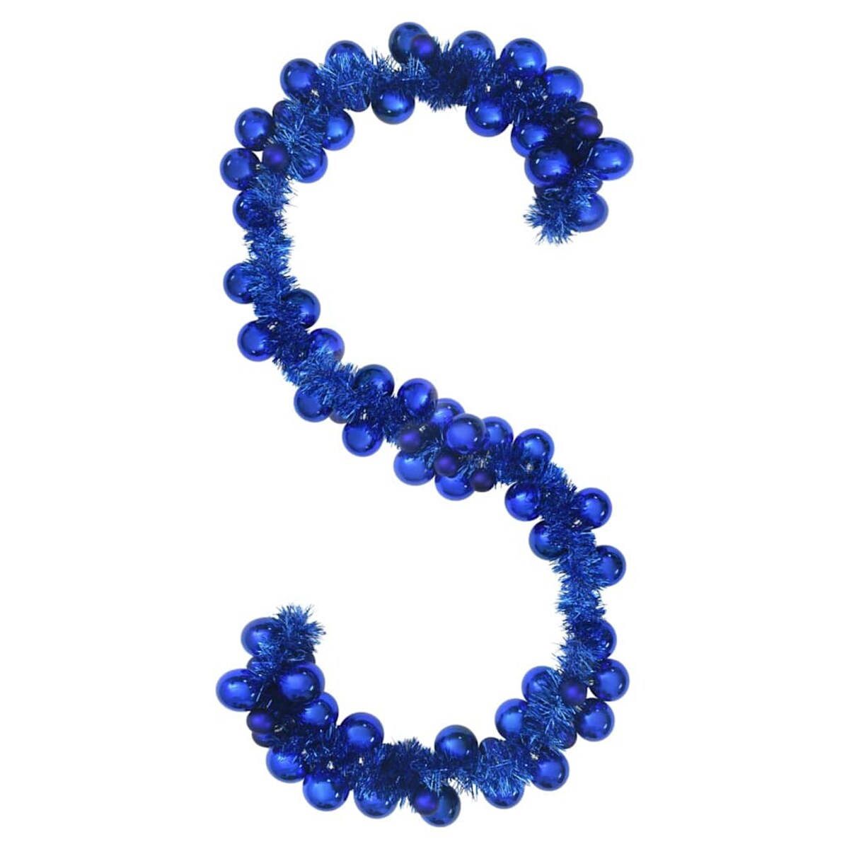 vidaXL Girlanda z bombek świątecznych Niebieski 186 cm polistyren