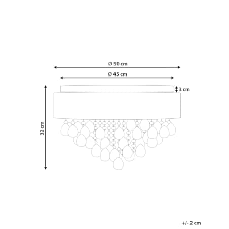Żyrandol metalowy srebrny CEDEIRA