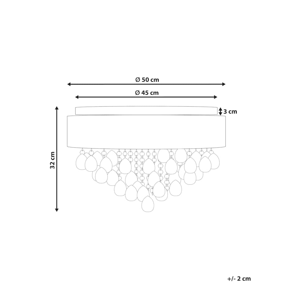 Żyrandol metalowy srebrny CEDEIRA
