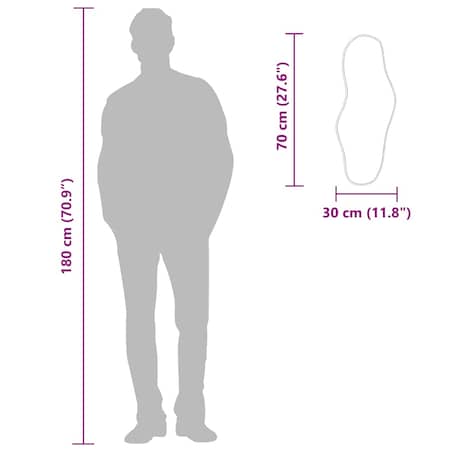 vidaXL Lustro ścienne, złote, 70x30 cm