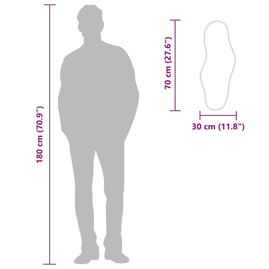 vidaXL Lustro ścienne, złote, 70x30 cm