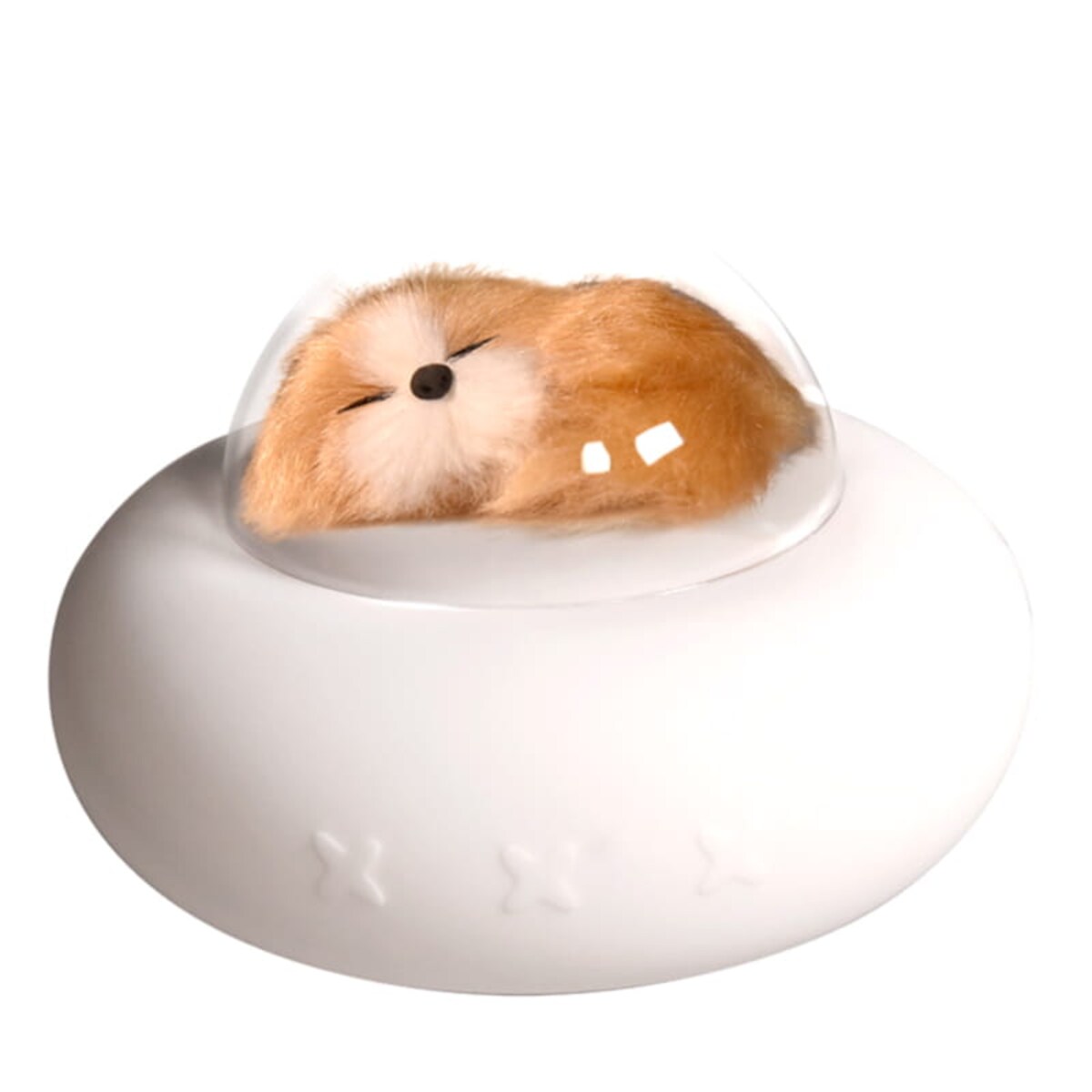 Silikonowa lampka nocna z pieskiem w UFO