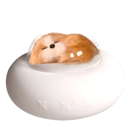 Silikonowa lampka nocna z pieskiem w UFO