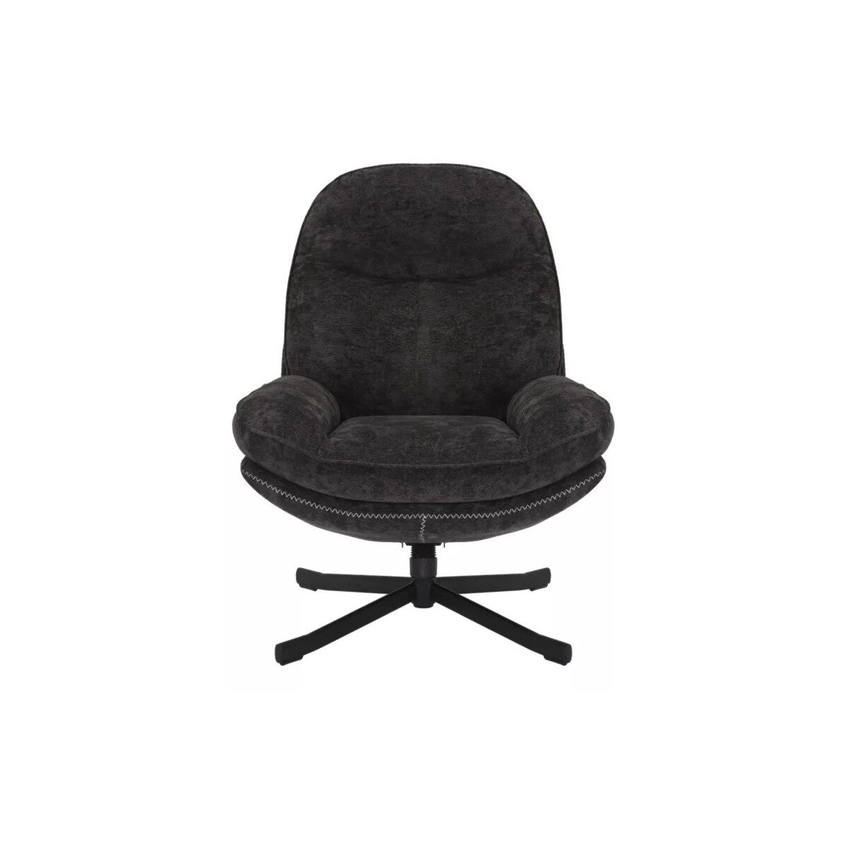 Fotel do salonu HARPER czarny obrotowy