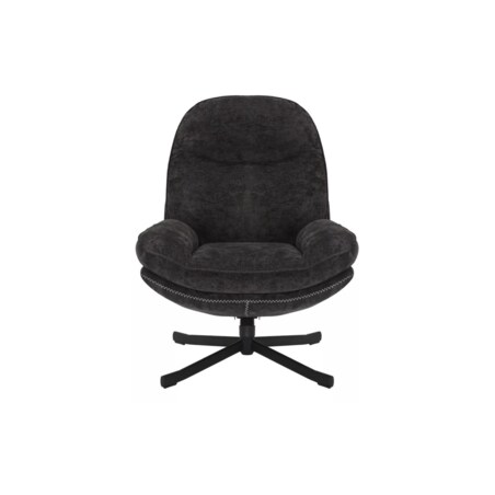 Fotel do salonu HARPER czarny obrotowy