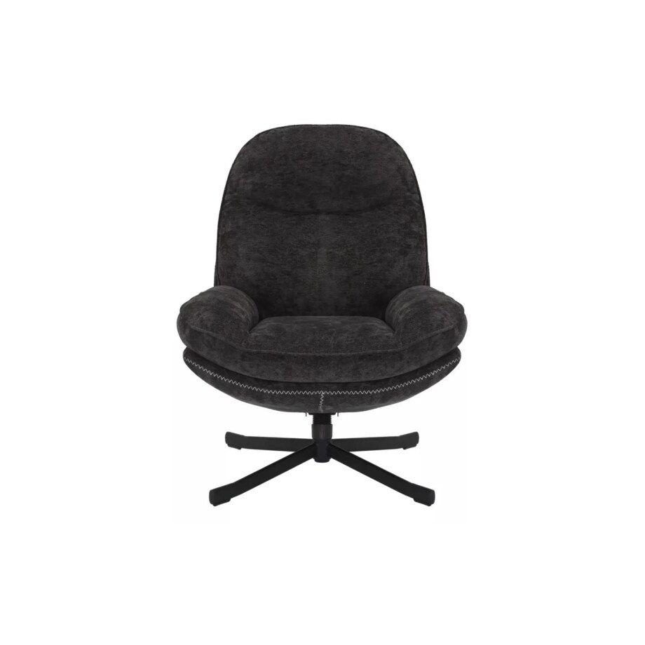 Fotel do salonu HARPER czarny obrotowy