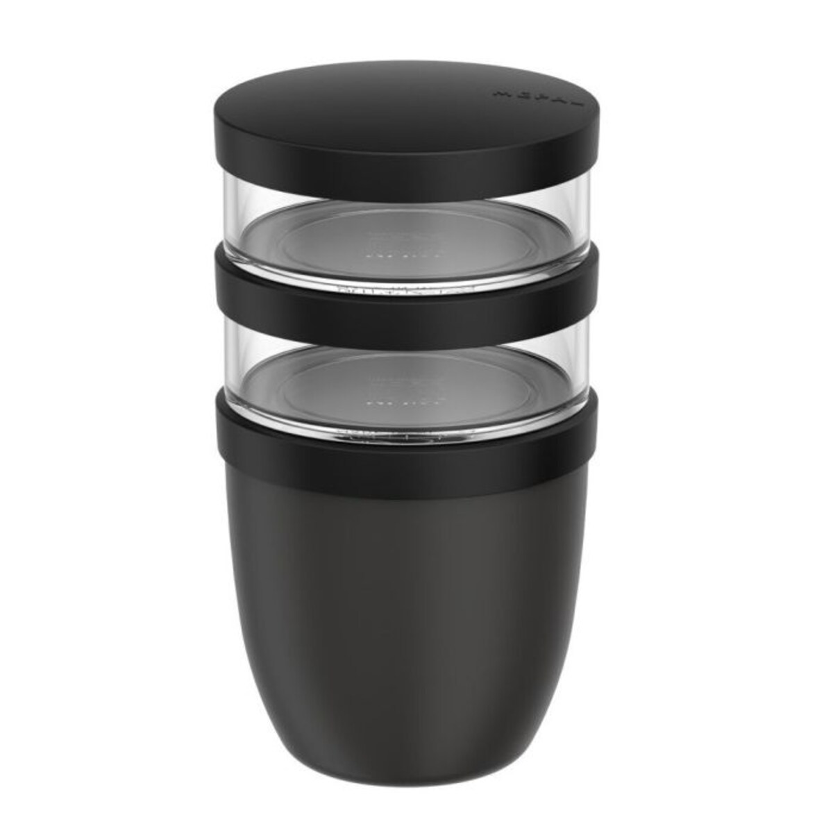 Lunchpot Ellipse 500+200+200 ml Nordic Black 107658041100