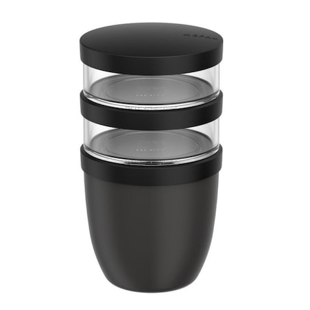 Lunchpot Ellipse 500+200+200 ml Nordic Black 107658041100