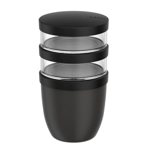 Lunchpot Ellipse 500+200+200 ml Nordic Black 107658041100