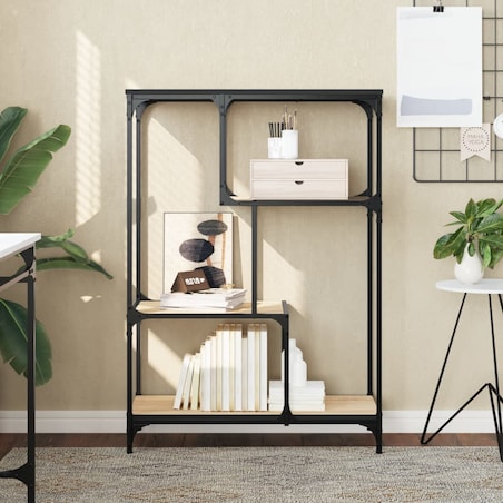 vidaXL Regał na książki, dąb sonoma, 81x36x115 cm