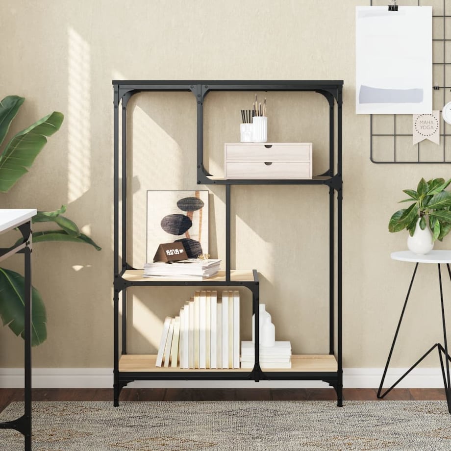 vidaXL Regał na książki, dąb sonoma, 81x36x115 cm