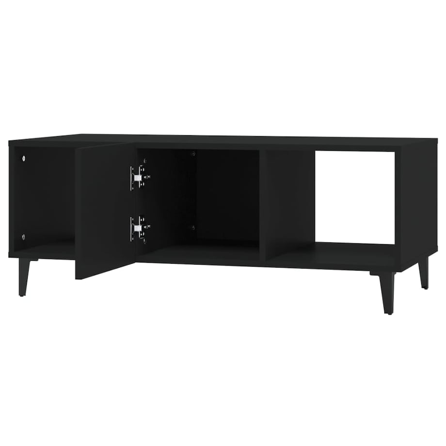 vidaXL Stolik kawowy, czarny, 102x50x40 cm, materiał drewnopochodny