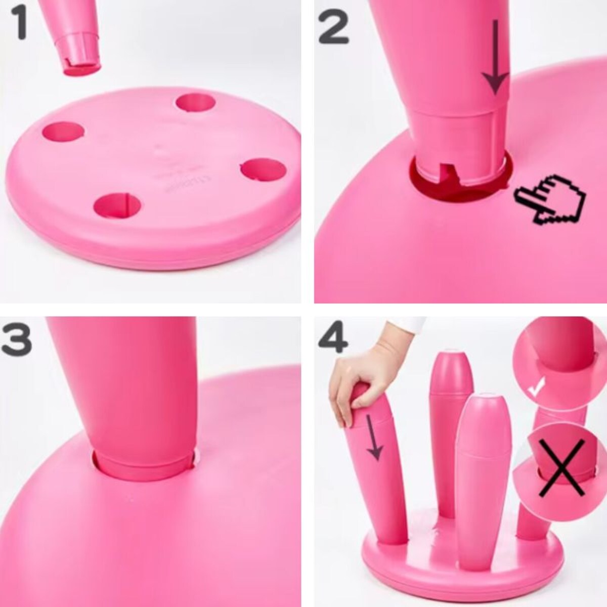 Krzesełko dla dzieci plastikowe stołek dziecięcy biały