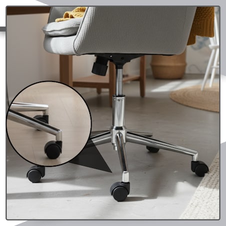 Fotel biurowy obrotowy krzesło biurowe tkanina prążkowana do biurka regulowany szary