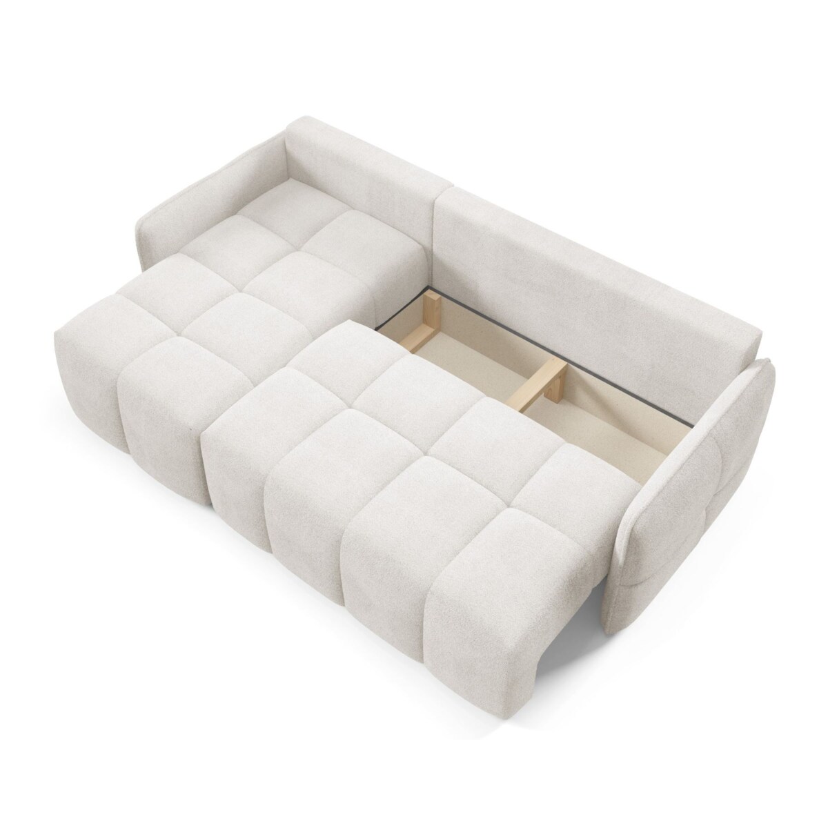 Narożnik MONO z funkcją spania i ozdobnymi poduszkami lewy, szary