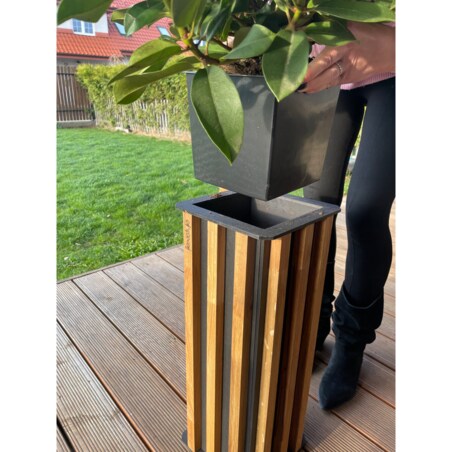 Donica drewniana Lamele 23x60 cm