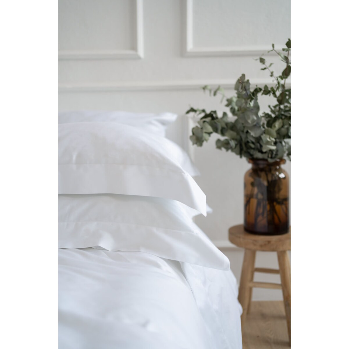 Pościel satynowa exclusive pure white 160 x 200 + 70 x 80 cm (2 szt)