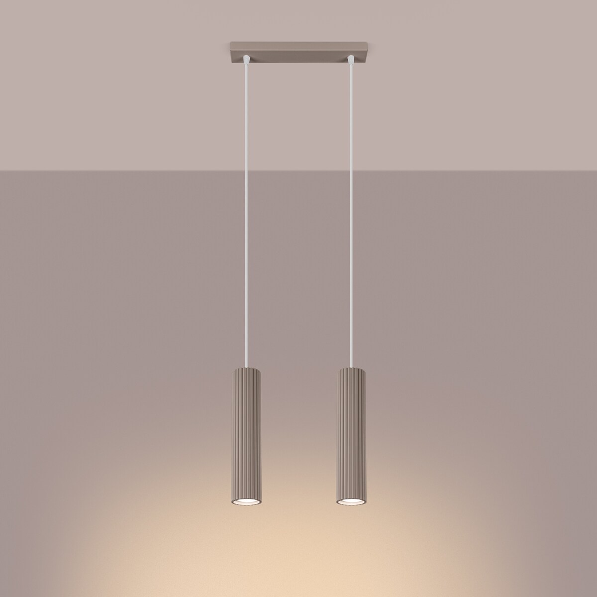 Lampa wisząca KARBON 2 taupe