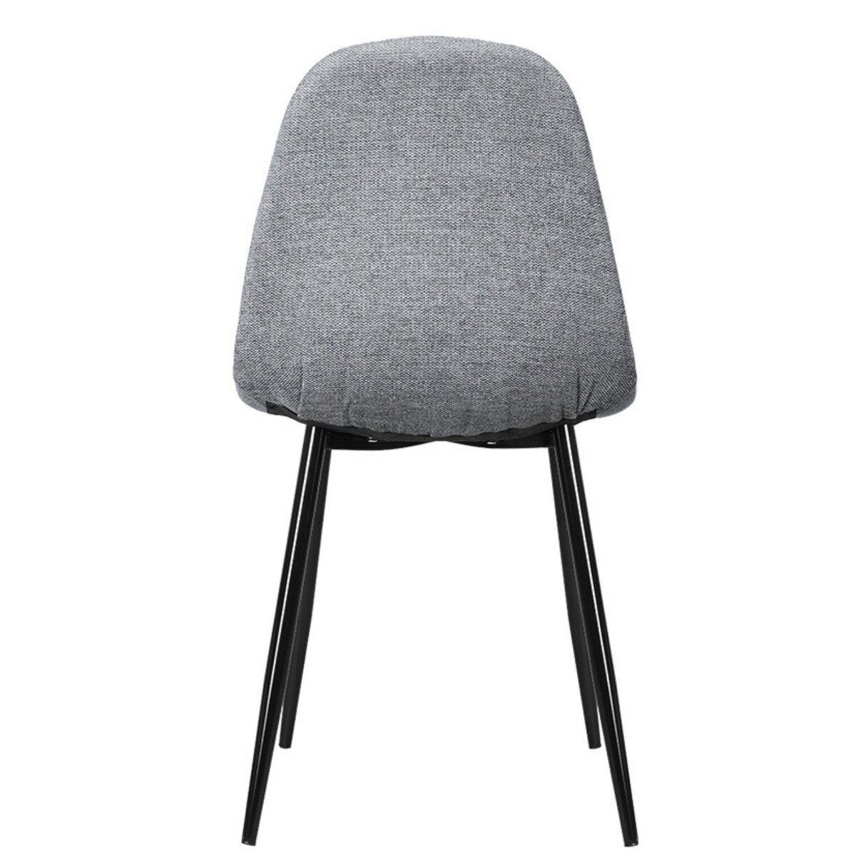 Krzesło tapicerowane pikowane szare z tkaniny wygodne nowoczesne do kuchni