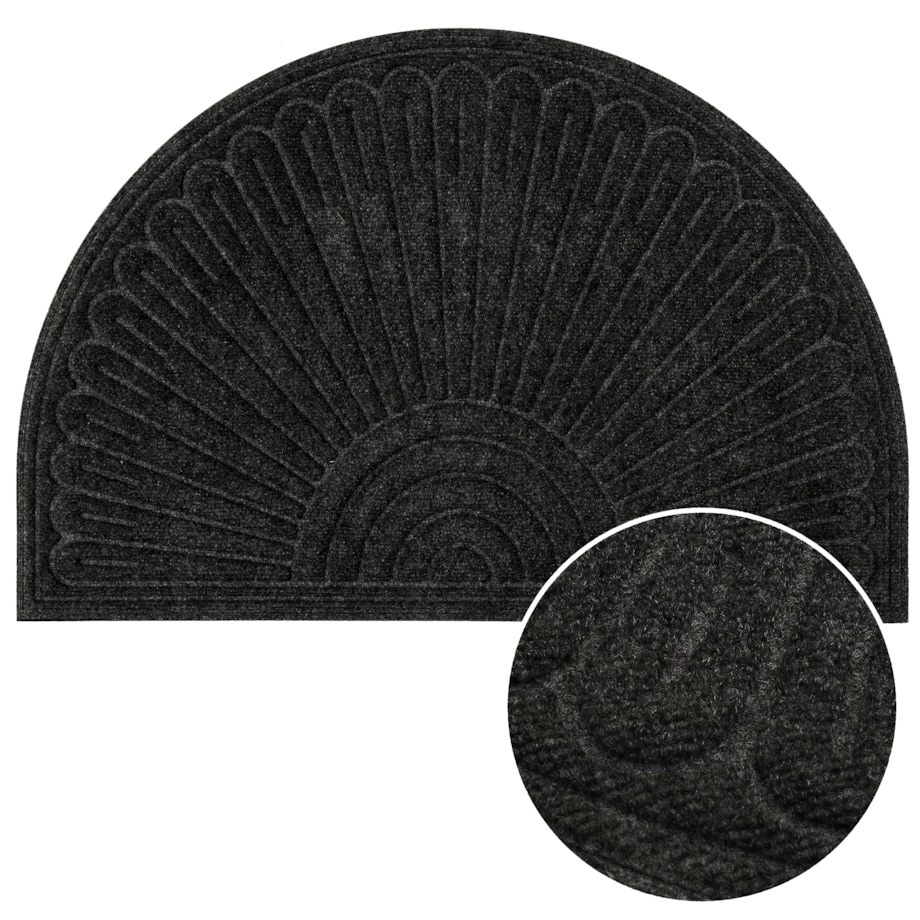 Wycieraczka półokrągła 60x90 cm Half Moon czarna