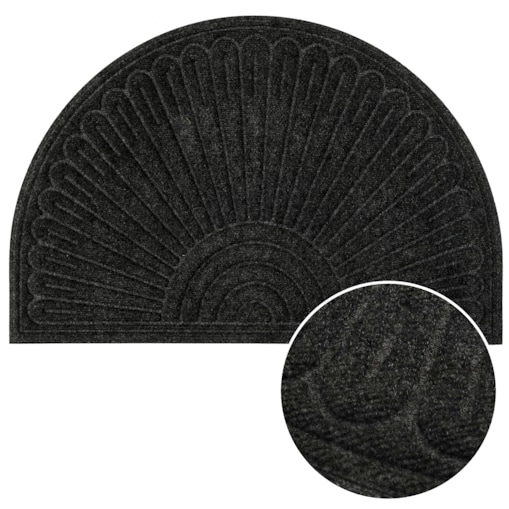 Wycieraczka półokrągła 60x90 cm Half Moon czarna