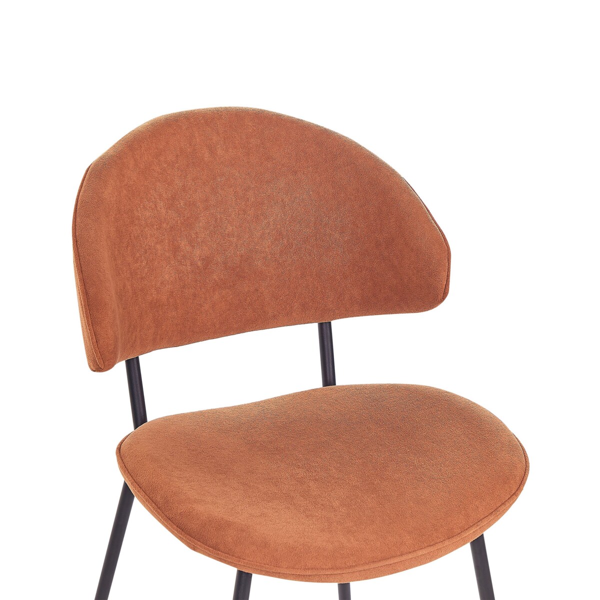 Krzesło do jadalni Zestaw 2 Tkanina Pomarańczowy KIANA