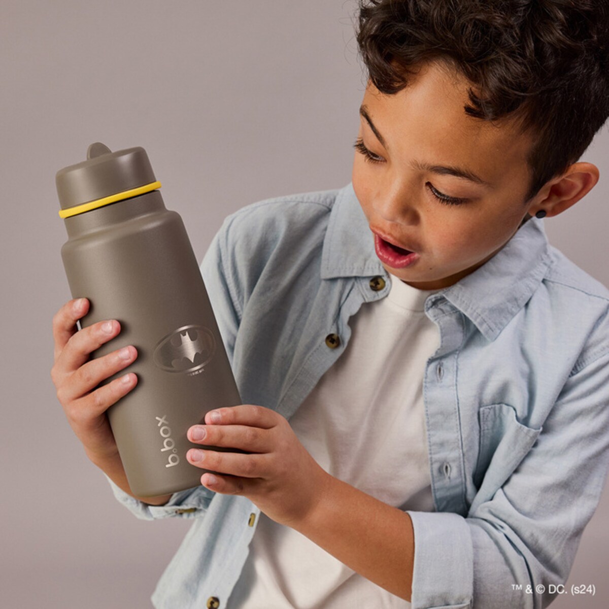 Batman Butelka termiczna dla dzieci i dorosłych - termos ze składanym ustnikiem 1l b.box