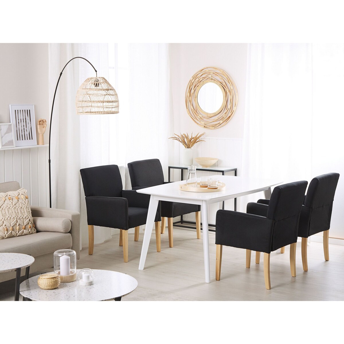 Krzesło do jadalni czarne ROCKEFELLER