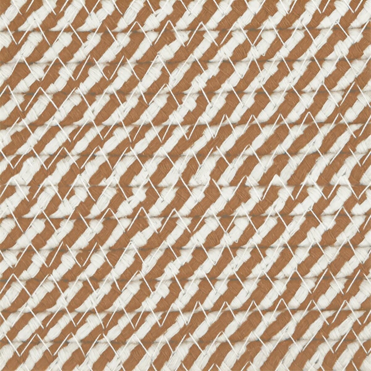 vidaXL Kosz do przechowywania, brązowo-biały, Ø51x33 cm, bawełna