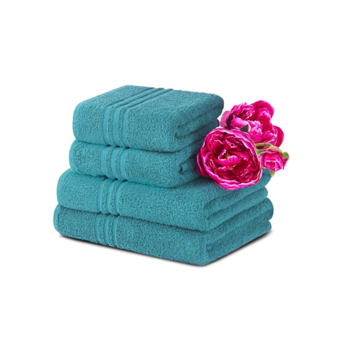 Konsimo MANTEL Komplet ręczników średnich 4 szt., turkusowy