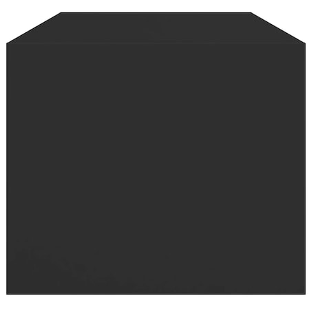 vidaXL Stolik kawowy ze szklanymi drzwiczkami, czarny, 102x50x42 cm