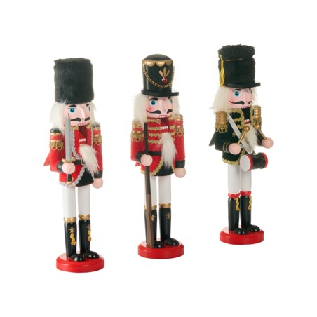 Figurka dekoracyjna LAGAN Dziadek do orzechów 30 cm Czerwony