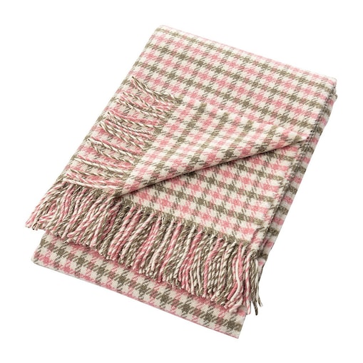 Pled Zelandia 140x200cm old rose/khaki, 140 x 200 cm