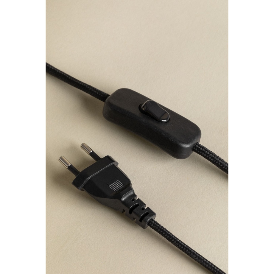 Lampa stołowa ceramiczno-lniana Boreto 75 cm dark blue