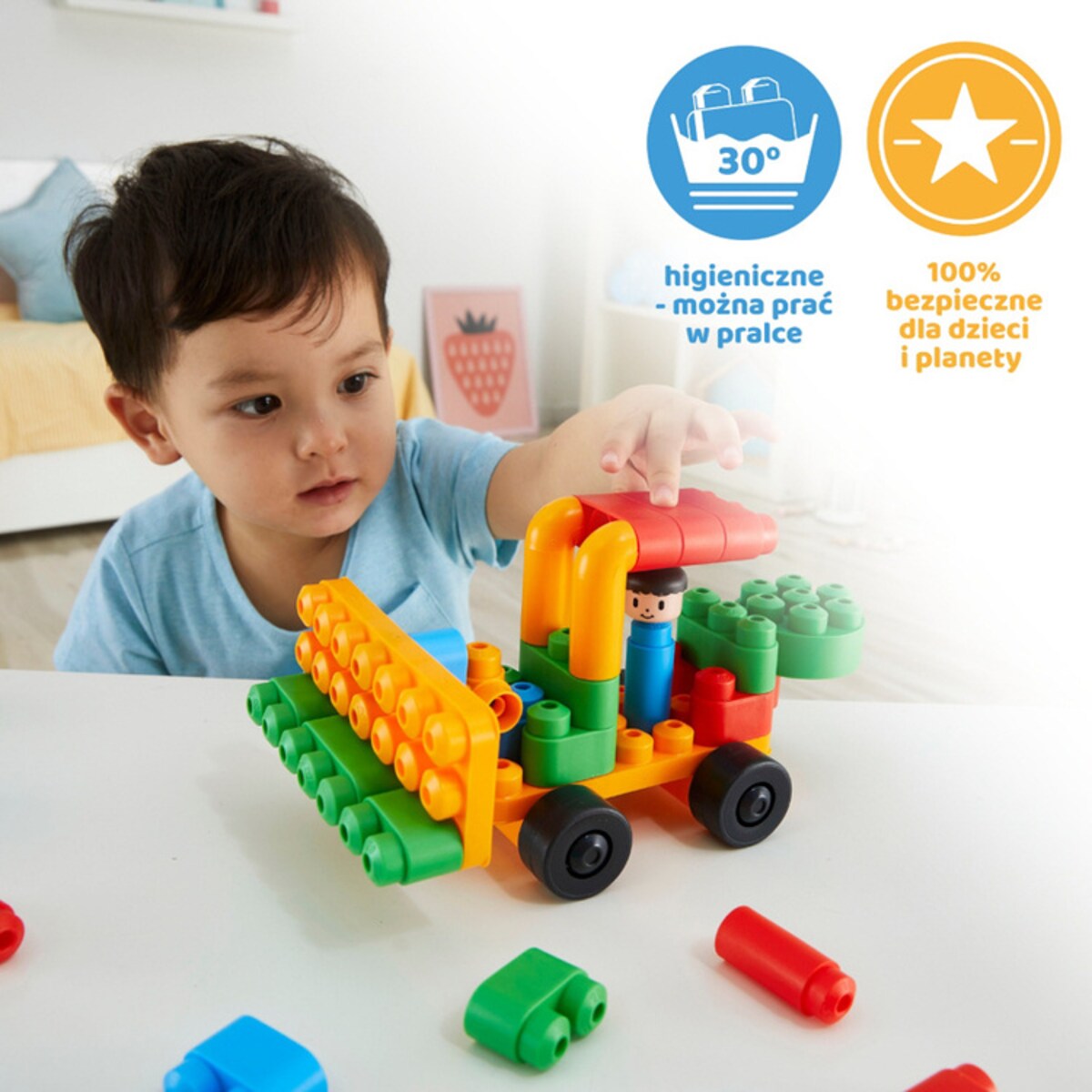 Miękkie Klocki Konstrukcyjne Kreatywny Zestaw Startowy 25 el. 18m+ PolyM