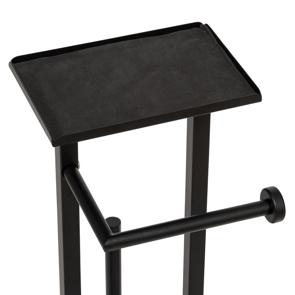 Stojak na papier toaletowy GAMME GLASS + rezerwa, szczotka WC i półeczka, 28,1 x 18 x 61,5 cm