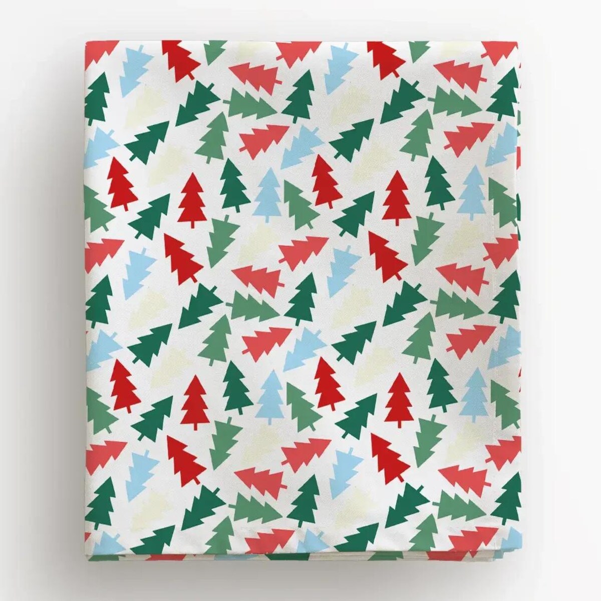 Obrus świąteczny - Kolorowe choinki - 140x140