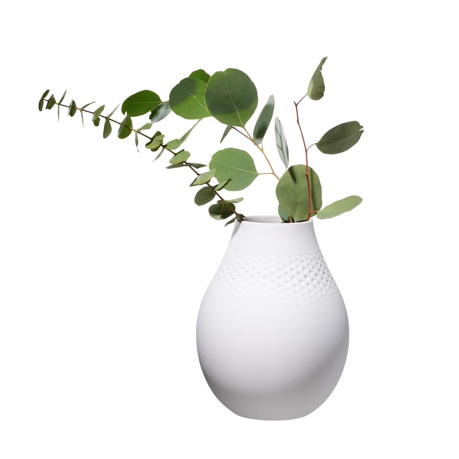 Wysoki wazon Perle Collier biały Manufacture, 2300 ml, Villeroy & Boch