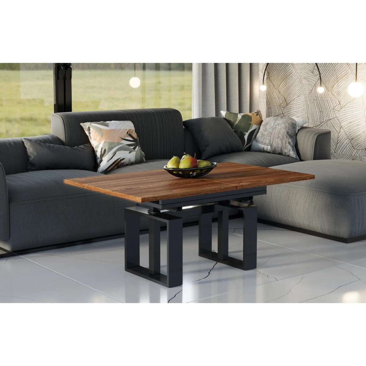 Ława rozkładana podnoszona EMPOLI 110(170)x65 dąb stirling