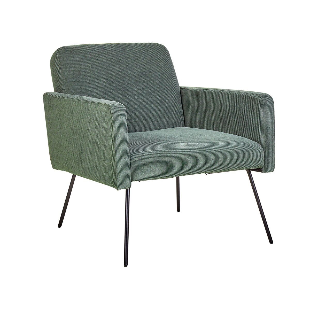 Fotel sztruksowy ciemnozielony NARKEN