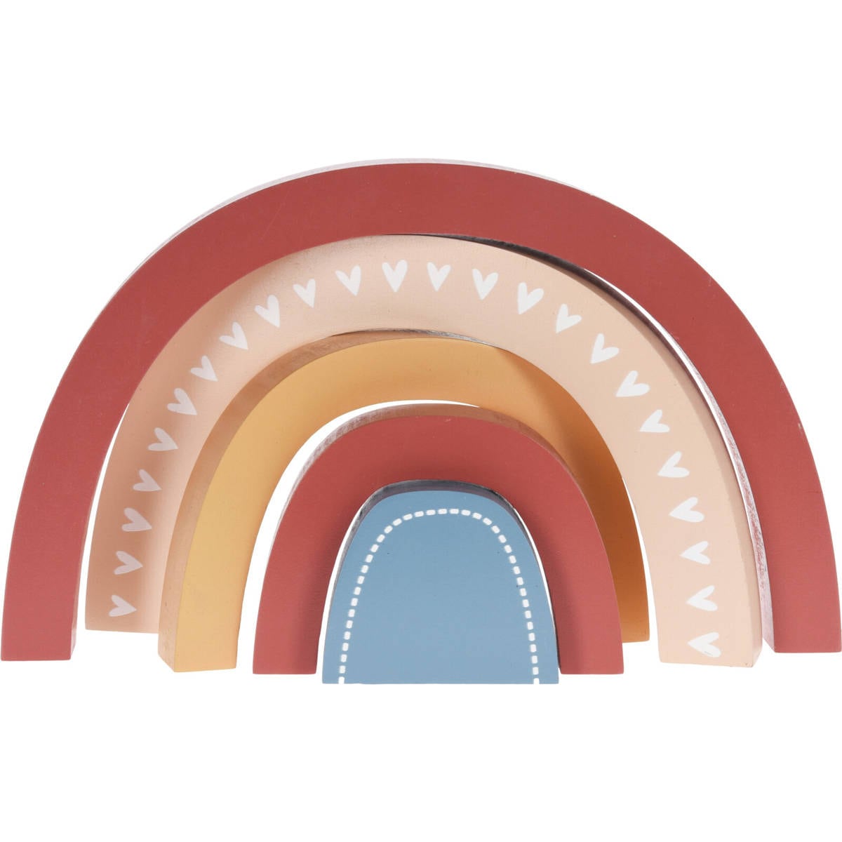Drewniana tęcza, dekoracja do pokoju dziecka, 26,5 x 2,5 x 15,2 cm