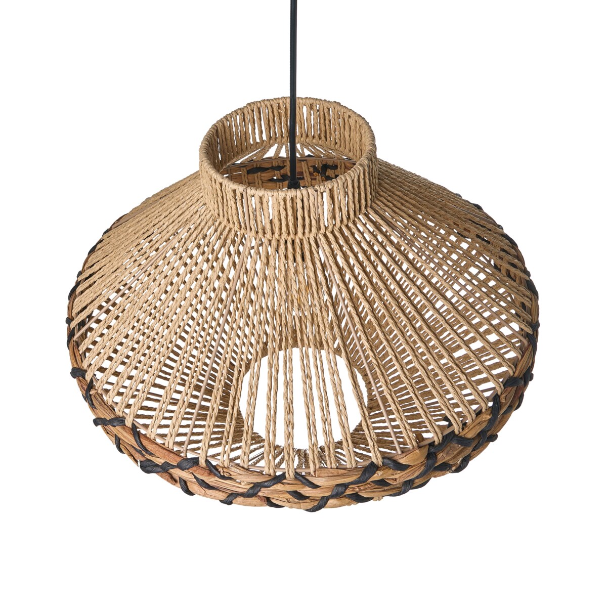 Lampa wisząca RABACCA Papierowa plecionka Naturalny