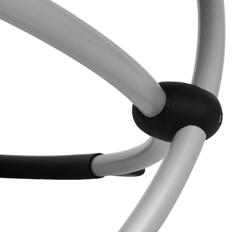 vidaXL Leżak z geometryczną ramą stalowy, taupe