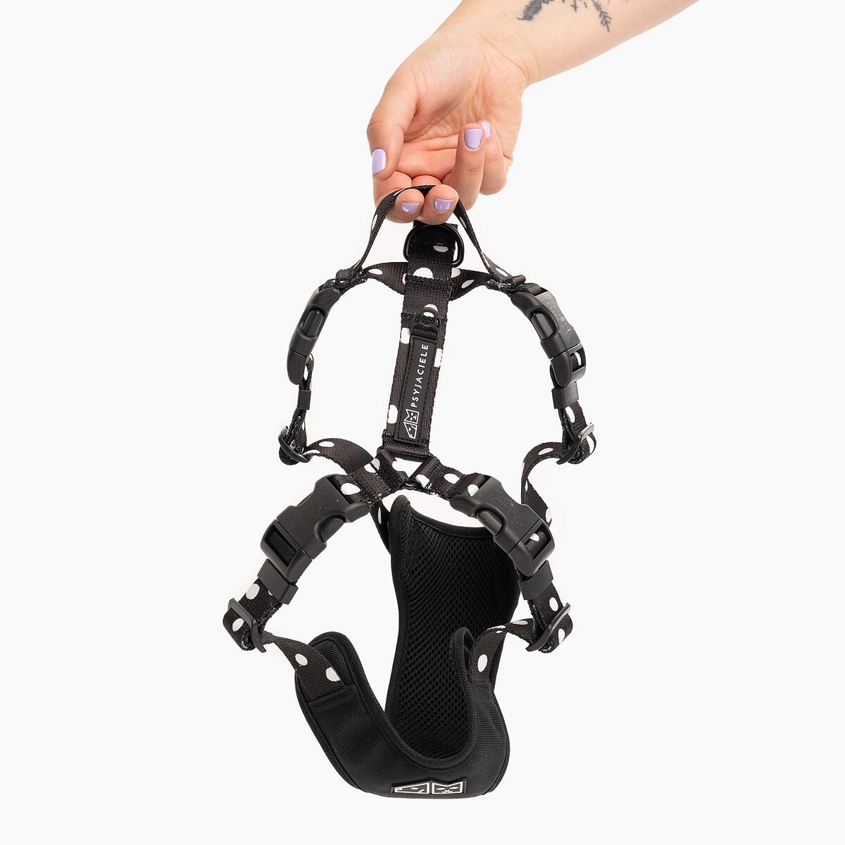 Szelki bezuciskowe Stay on "Psygarnij kropka" - Szerokość taśmy: 25mm, Rozmiar: XL