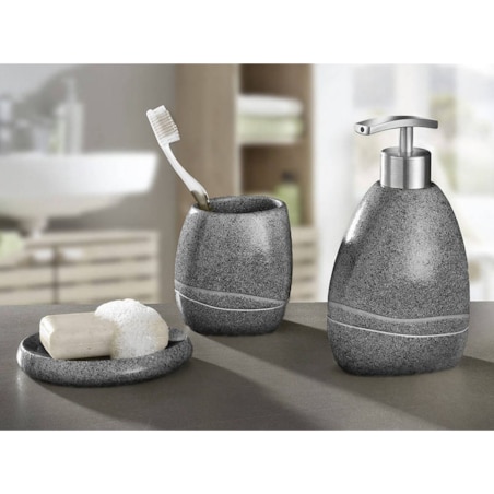 Kleine Wolke Stones Dozownik do mydła ciemny szary