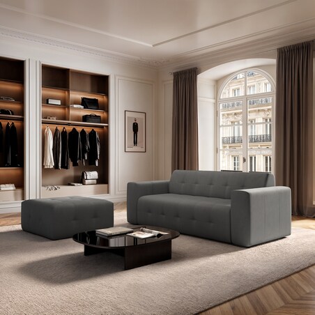 Sofa 3 osobowa Tuil srebrnoszara