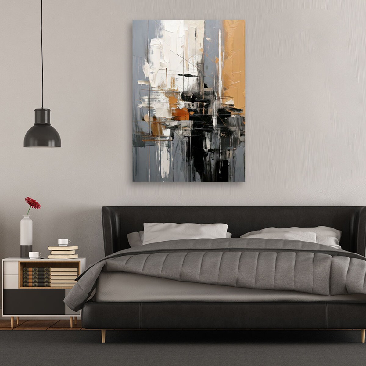 Feeby Obraz nowoczesny, Abstrakcja Nowoczesna Trójkolorowa 60x90