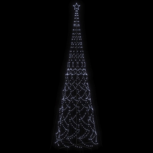 vidaXL Choinka stożkowa, 3000 zimnych białych LED, 230x800 cm