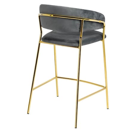 Barowe krzesło kuchenne Margo KH1201100129.11 King Home ciemnoszare, King Home